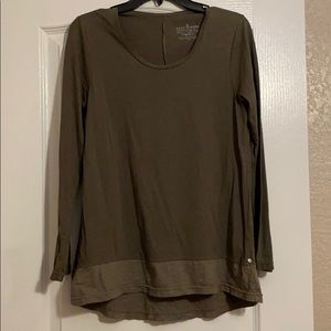 Neon Buddha Forest Green Layered-Look Shirt